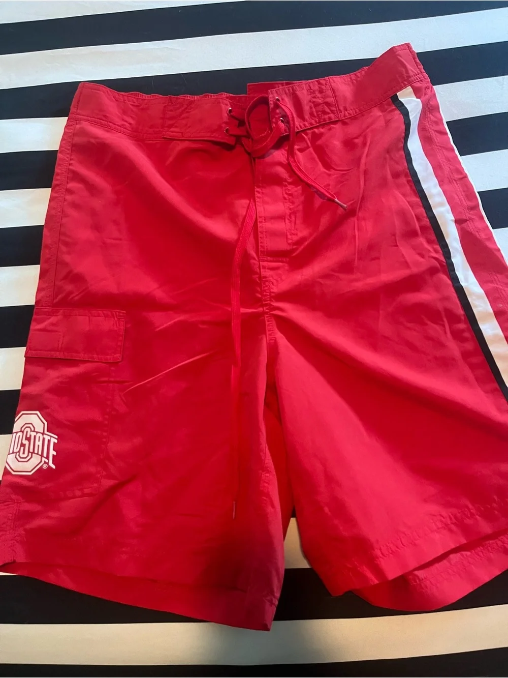 Varsity Red Ohio State Mesh-Lined Board Shorts